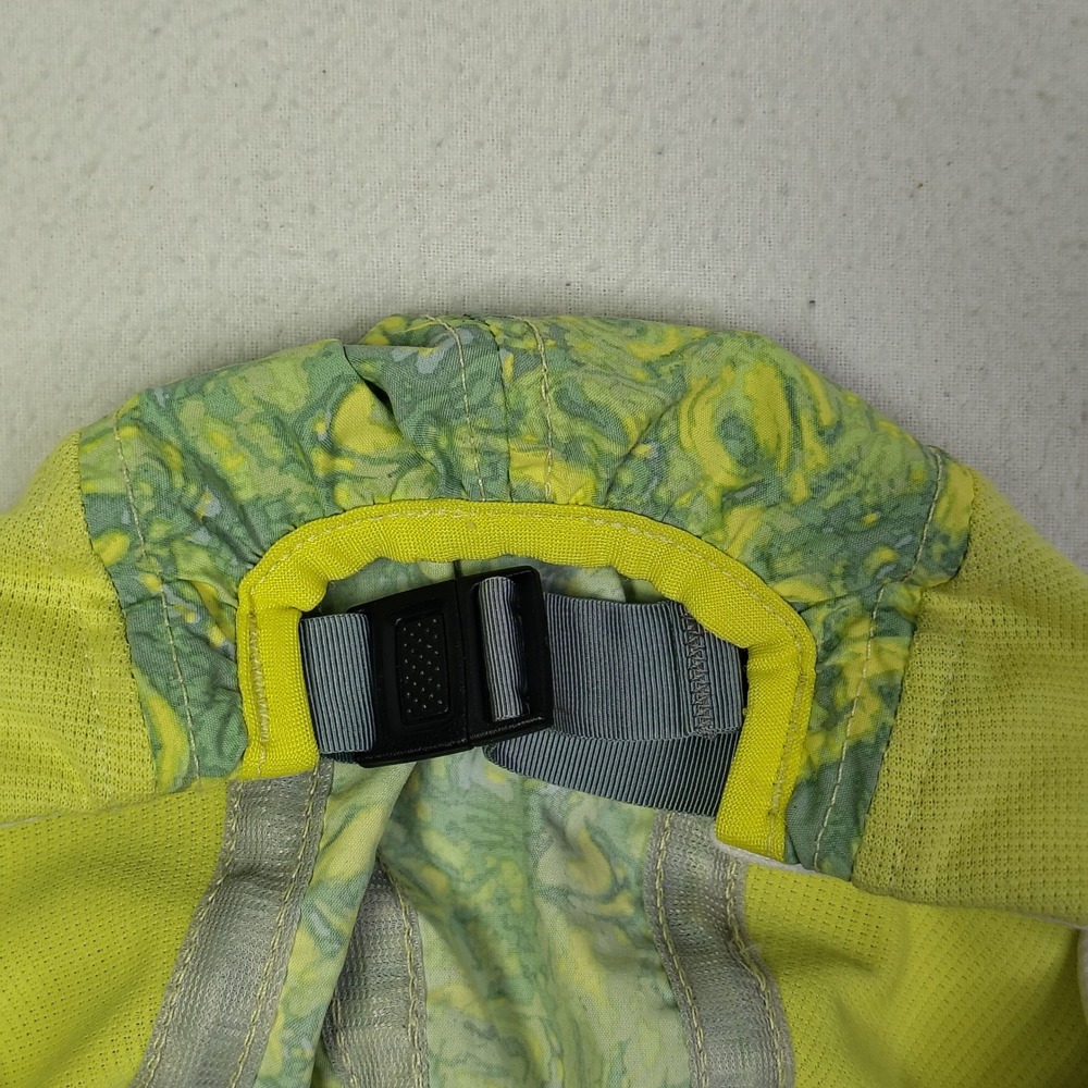 Vintage Patagonia Duckbill Cap Hat Yellow Green 4 Panel Marble Print 2002 52060 - Picture 6 of 11